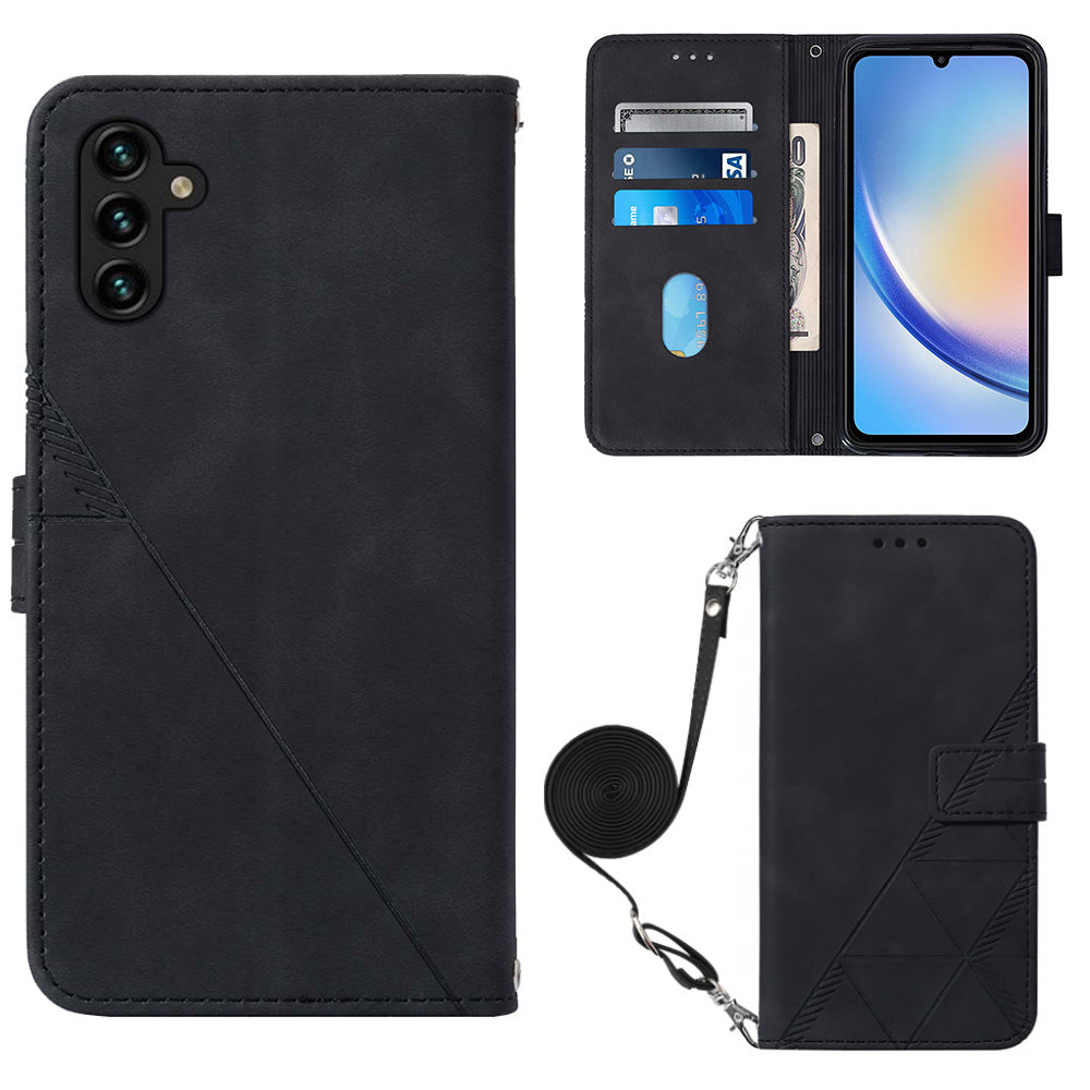 YB Imprinting Series-2 Phone Case for Samsung Galaxy A34 5G PU Leather Stand Wallet Flip Cover YB Imprinting Series-2 Phone Case for Samsung Galaxy A34 5G PU Leather Stand Wallet Flip Cover